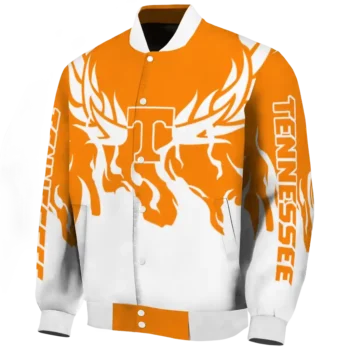 custom tennessee volunteers winged blaze orange white varsity jacket best selling.webp