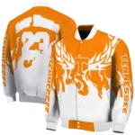 custom tennessee volunteers winged blaze orange white varsity jacket best selling.webp