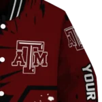 custom texas am aggies hexagon cluster maroon black varsity jacket best selling.webp