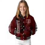 custom texas am aggies hexagon cluster maroon black varsity jacket best selling.webp