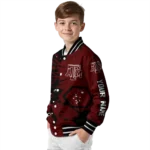 custom texas am aggies hexagon cluster maroon black varsity jacket best selling.webp