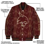 custom texas state bobcats bolt stripe maroon varsity jacket best selling.webp