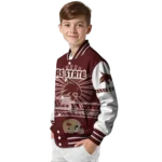custom texas state bobcats ferris arena maroon white varsity jacket best selling.webp