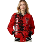 custom texas tech red raiders hexagon cluster red black varsity jacket best selling.webp