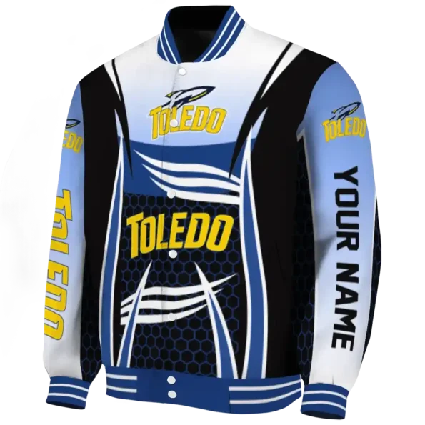 custom toledo rockets mesh effect blue black varsity jacket best selling.webp