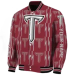 custom troy trojans bolt stripe red varsity jacket best selling.webp
