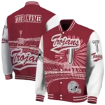 custom troy trojans ferris arena red white varsity jacket best selling.webp