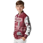 custom troy trojans ferris arena red white varsity jacket best selling.webp