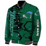 custom tulane green wave hexagon cluster green black varsity jacket best selling.webp