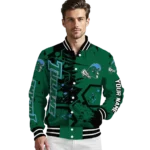 custom tulane green wave hexagon cluster green black varsity jacket best selling.webp