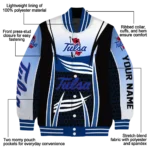 custom tulsa golden hurricane mesh effect blue black varsity jacket best selling.webp