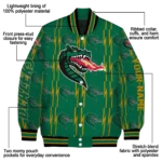 custom uab blazers bolt stripe green varsity jacket best selling.webp