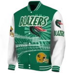 custom uab blazers ferris arena green white varsity jacket best selling.webp