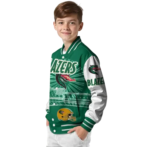 custom uab blazers ferris arena green white varsity jacket trendy.webp