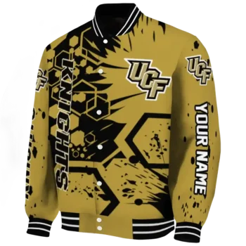 custom ucf knights hexagon cluster gold black varsity jacket best selling.webp