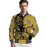 custom ucf knights hexagon cluster gold black varsity jacket best selling.webp