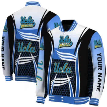 custom ucla bruins mesh effect blue black varsity jacket fashion forward.webp