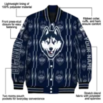 custom uconn huskies bolt stripe blue varsity jacket best selling.webp