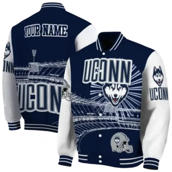 custom uconn huskies ferris arena blue white varsity jacket fashion forward.webp