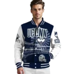 custom uconn huskies ferris arena blue white varsity jacket best selling.webp