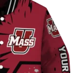 custom umass minutemen hexagon cluster red black varsity jacket best selling.webp
