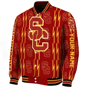 custom usc trojans bolt stripe red varsity jacket best selling.webp