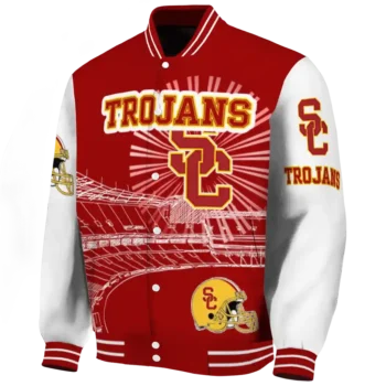 custom usc trojans ferris arena red white varsity jacket best selling.webp
