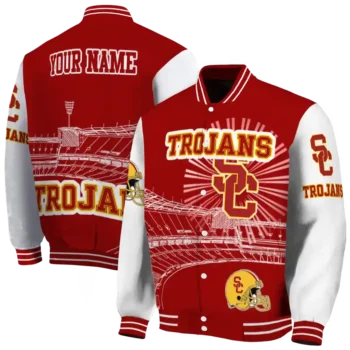 custom usc trojans ferris arena red white varsity jacket fashion forward.webp