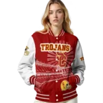 custom usc trojans ferris arena red white varsity jacket best selling.webp