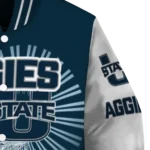 custom utah state aggies ferris arena navy white varsity jacket best selling.webp