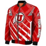 custom utah utes chevron angles red bomber jacket best selling
