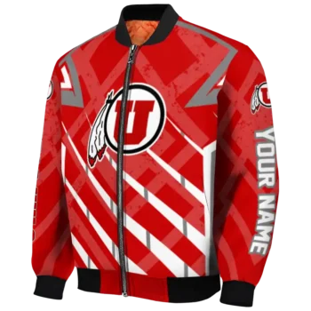 custom utah utes chevron angles red bomber jacket best selling