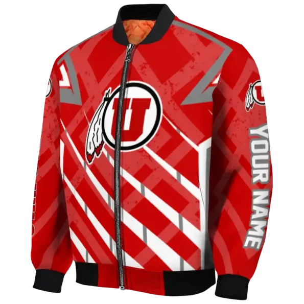 custom utah utes chevron angles red bomber jacket best selling