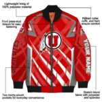 custom utah utes chevron angles red bomber jacket best selling