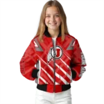custom utah utes chevron angles red bomber jacket best selling