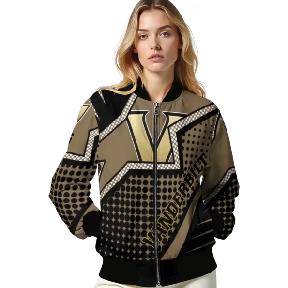 custom vanderbilt commodores star burst black bomber jacket latest model