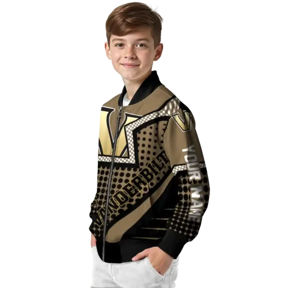 custom vanderbilt commodores star burst black bomber jacket trendy