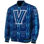 custom villanova wildcats bolt stripe navy varsity jacket best selling.webp