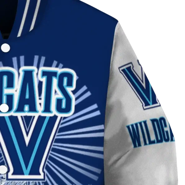 custom villanova wildcats ferris arena navy white varsity jacket premium grade.webp
