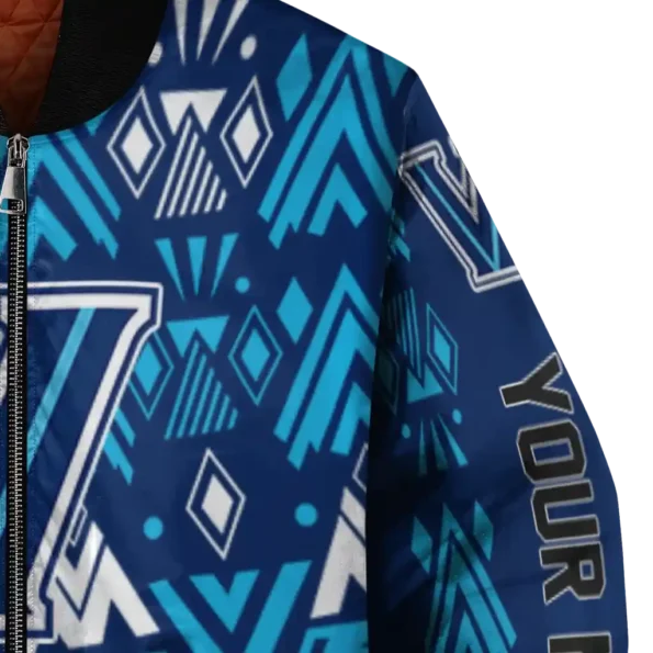 custom villanova wildcats pyramid shapes navy bomber jacket premium grade