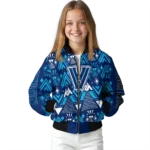 custom villanova wildcats pyramid shapes navy bomber jacket best selling