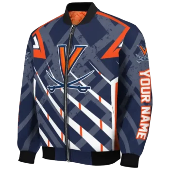 custom virginia cavaliers chevron angles blue bomber jacket best selling