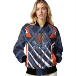 custom virginia cavaliers chevron angles blue bomber jacket best selling