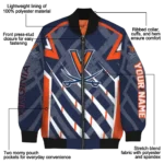 custom virginia cavaliers chevron angles blue bomber jacket best selling