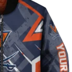 custom virginia cavaliers chevron angles blue bomber jacket best selling