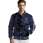 custom virginia cavaliers hexagon cluster blue black varsity jacket best selling.webp