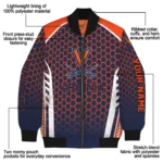 custom virginia cavaliers hexagon grid blue bomber jacket best selling