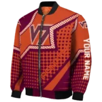 custom virginia tech hokies star burst maroon bomber jacket best selling