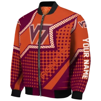custom virginia tech hokies star burst maroon bomber jacket best selling