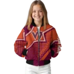 custom virginia tech hokies star burst maroon bomber jacket best selling